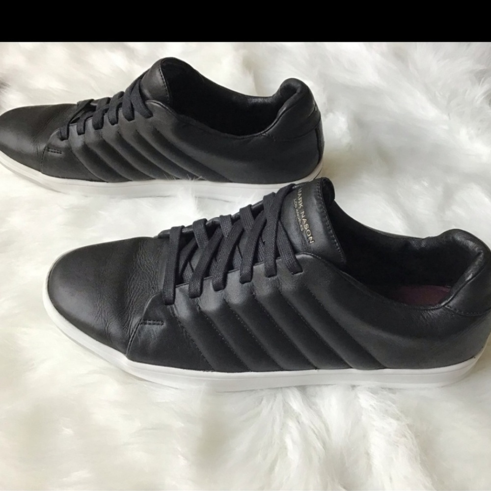 Mark Nason DESIGNER SNEAKERS LEATHER Size 12 Black Adidas style